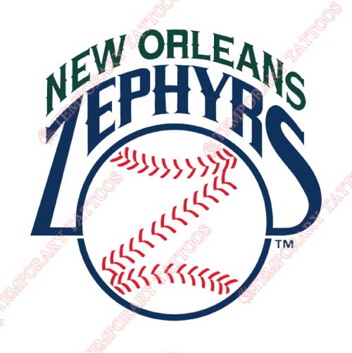 New Orleans Zephyrs Customize Temporary Tattoos Stickers NO.8189